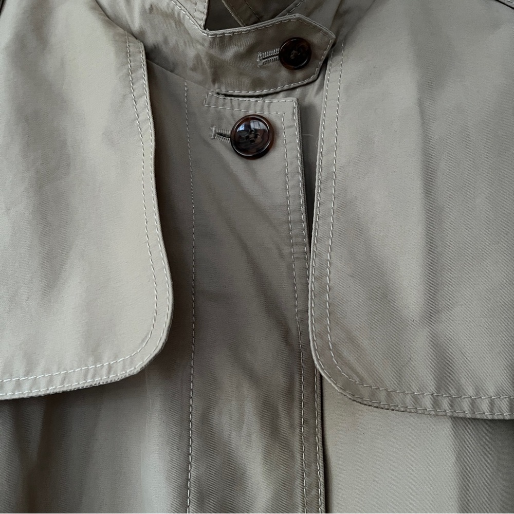 GAP Minimalist Y2K Normcore Classic Beige Trench Coat Women’s Size XL - Picture 8 of 14